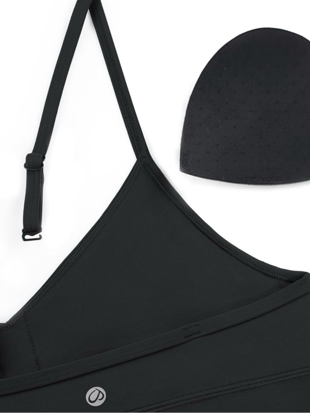 CRZ YOGA Black and White Butterluxe V-Neck Sports Bras - Set of 2 - Picture 7 of 10